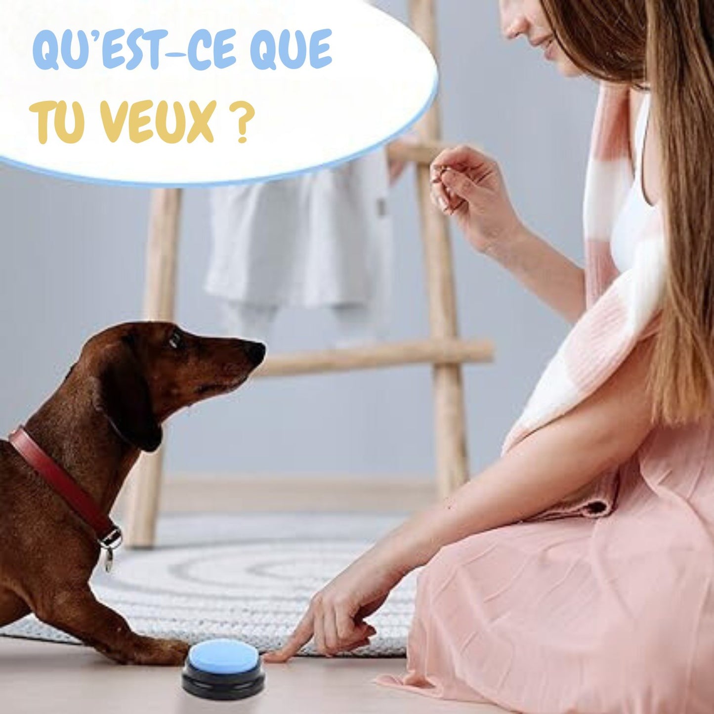 ChienParlant™ - Bleu Clair - Plaisir Canin